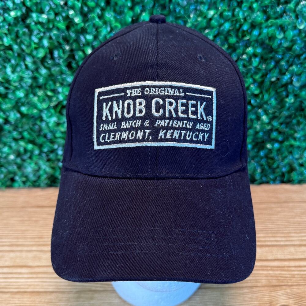 Knob Creek Kentucky Straight Bourbon Whiskey Hat Cap Black Baseball Distillery
